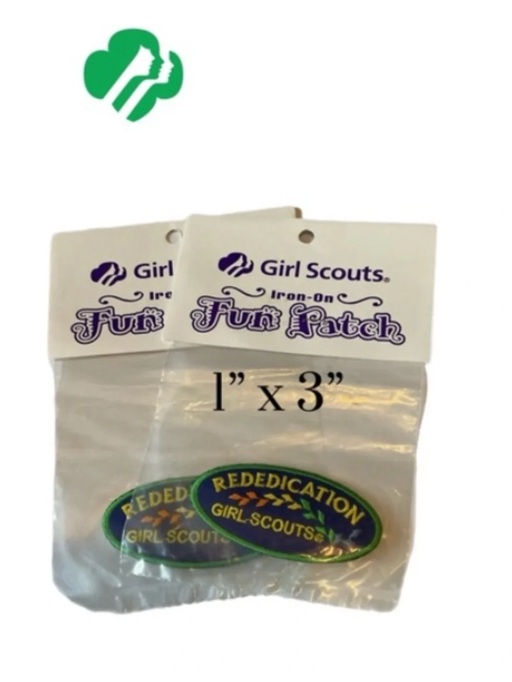 GIRL SCOUTS Iron-On FUN Patches Lot of 4 NWT Never Opened Vintage